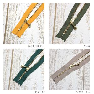ファスナー 14cm YKK 玉付き ゴールド...の詳細画像4