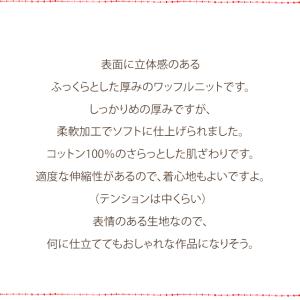 生地 コットン ワッフル ニット 135cm幅...の詳細画像2