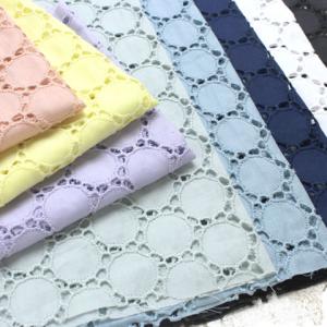 綿レース生地 マスク用生地 綿100% A016 カット 花柄 刺繍 コットン