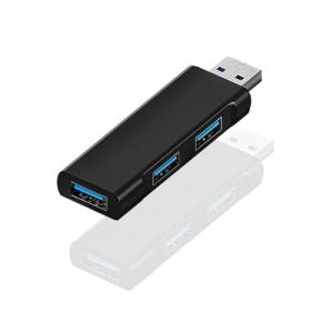 SZSL USBハブ 3ポート 超小型 USB3.0＋USB2.0コンボハブ バスパワー ポート拡張 usbハブ USBポート 高速 軽量 携帯便利 ブラック (1個セット)｜peme