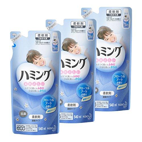 【まとめ買い】ハミング 柔軟剤 フローラルブーケの香り 詰替用 540ml×3個