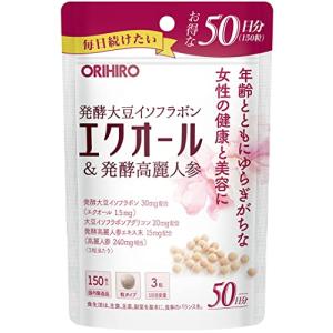 オリヒロ エクオール&発酵高麗人参 150粒 大豆イソフラボンアグリコン 50日分｜peme