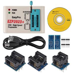 EZP2023 USBプログラマー 高速USB EEPROMフラッシュプログラマー + 5アダプターサポート 24 25 93 95 EEPROM Flash Bios EZP2019よりたWindows用 (US｜peme