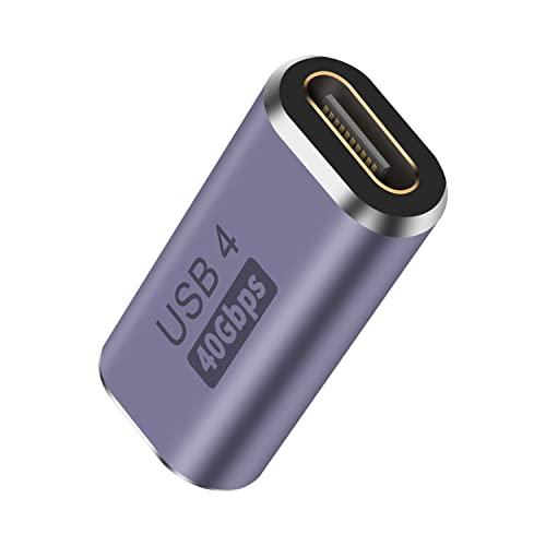 Duttek USB Type C 中継アダプタ, USB Type C 延長アダプタ, 40Gbp...