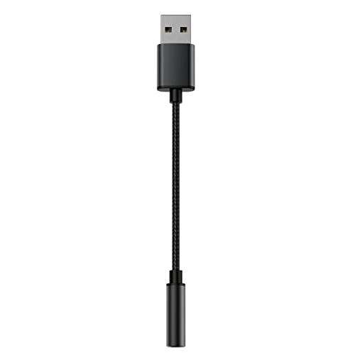 GUROYI USB オーディオ 変換アダプタ - USB to 3.5ｍｍイヤホン/マイク変換ケー...