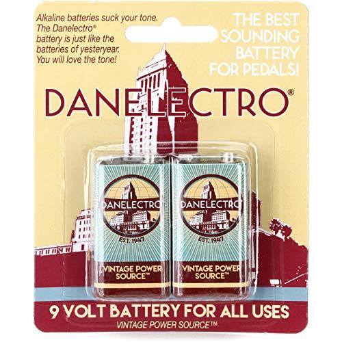 DANELECTRO (ダンエレクトロ) 9V 角型 マンガン 乾電池 2個セット DB-2
