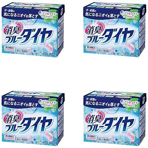 【まとめ買い】消臭ブルーダイヤ 洗濯洗剤 粉末 0.9kg【×4個】