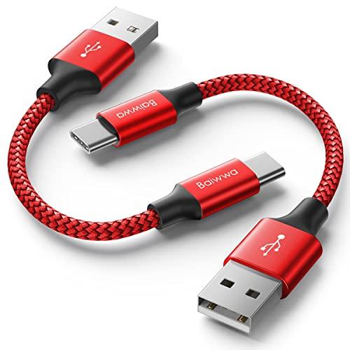 【0.3m 2本】USB Type C ケーブル 短い Baiwwa USB-A to USB-C ...