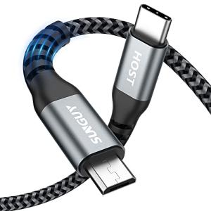 SUNGUY Type C Micro USB ケーブル 0.15M (USB C to micro) OTGケーブル 短い タイプC マイクロ タイプB 15cm 充電ケーブル USB2.0 データ転送 Andro｜ペーメー