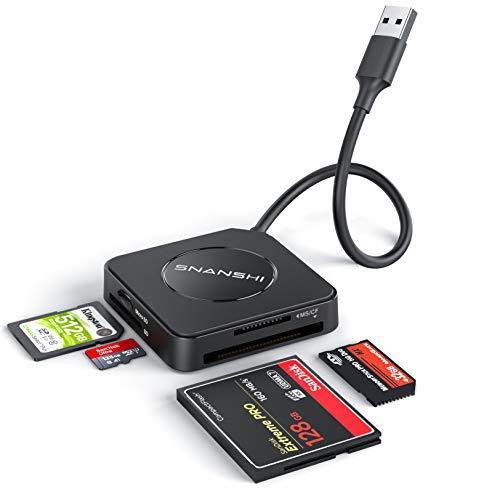 SD カード リーダー 4 in 1、SNANSHI USB SD カード リーダー USB 3.0...