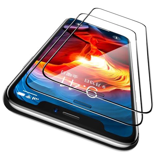 CASEKOO iPhone 11 / iPhone XR 用 ガラスフィルム ガイド枠付き 2枚セ...