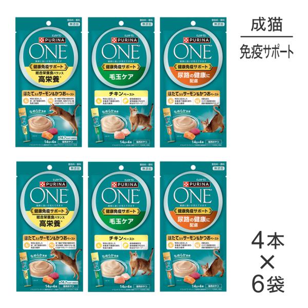 【メール便】【(14g×4本)×3種】ネスレ ピュリナ ワン キャット おやつ 健康免疫サポート 成...
