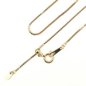 0.8mm幅 18金 イエローゴールド ベネチアン チェーン ネックレス 45cm