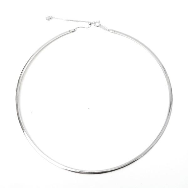 オメガネックレス k18 YG/WG ホワイトゴールドメイン 約3.0mm幅 約45cm/金具を含む...