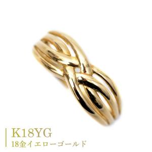美品/日本製Ⓚ18ゴールド ウェーブデザイン リング1.17g 11号 3種類から選べる ダイヤモンド ウェーブライン ハーフエタニティ
