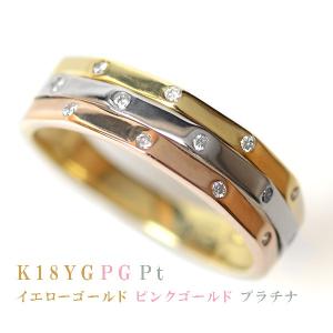 プラチナ リング 指輪 プラチナリング Pt900 3連リング調 3本ウエーブ