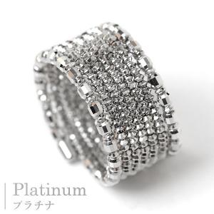ウェーブデザイン プラチナリング プラチナ 指輪 プラチナリング Pt900 キラキラ 多面 カット
