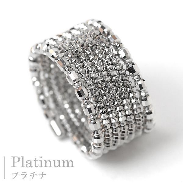 プラチナ リング ミラーボール コイルリング Pt850 リング カットボール スパイラル 指輪 最...