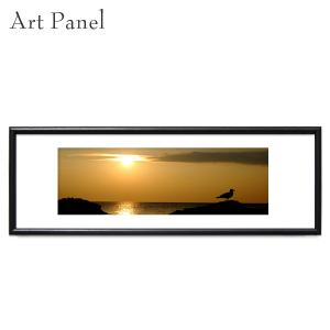 横長 額縁 海 夕日 絵画 写真 横長ポスター アートパネル 風景 飾る 額付 インテリア おしゃれ｜pengiiino-store