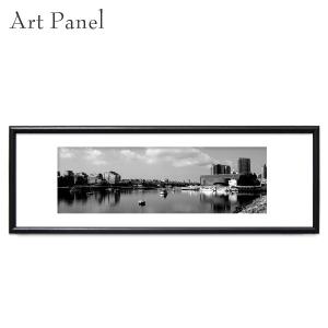 パリ フランス 横長 絵画 モノクロ アート 壁 ポスター 額縁 風景 写真