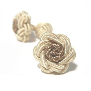 フラワーノットゴムカフス (FLOWER CUFFKNOTS ガムカフス)シャンパン×フレンチベージュ