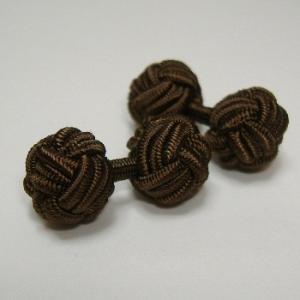 ゴムカフス (Knot Cuff Links カフリンクス　ラバーカフス　カフスボタン) /フレンチショコラ
