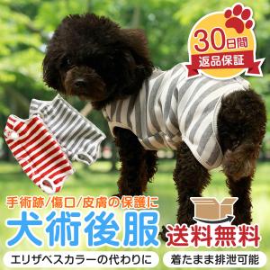 術後服 犬用 エリザベスカラー 猫用 手術後 術後着 ペット用 小型犬 傷口保護 皮膚保護 送料無料｜penguin-fly