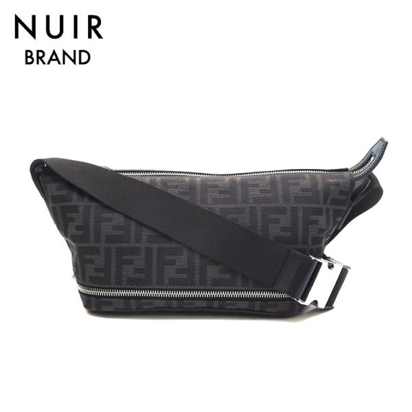 フェンディ FENDI ボディバッグ ズッカ柄 クロス キャンバス ブラック【中古】