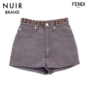 【先着50名限定!!今スグ使える3つのクーポンを緊急配布中!!】 フェンディ FENDI ショートパンツ デニム ロゴベルト ダークグレー｜penguin-vintage