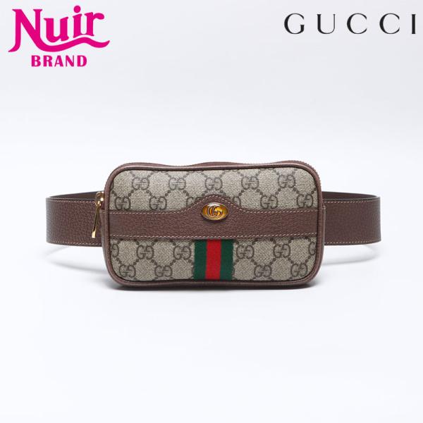 グッチ GUCCI ショルダーバッグ オフィディア PVC ベルトバッグ ミニ ベージュ【中古】