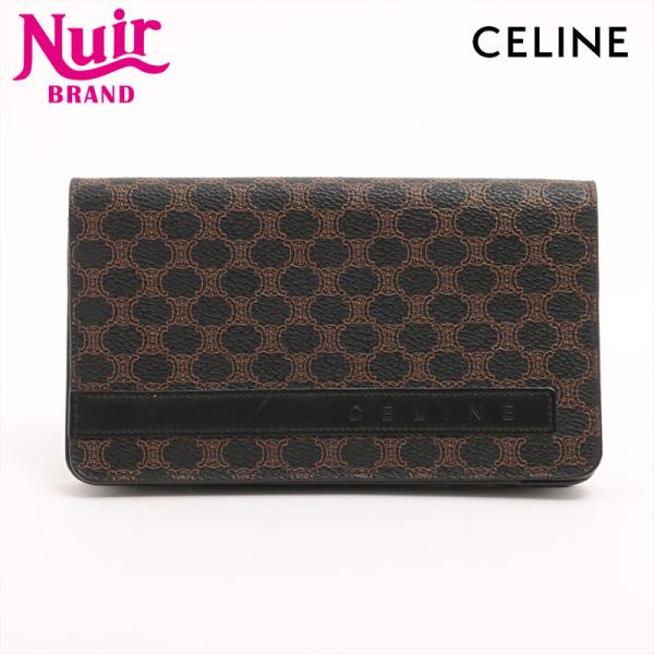 セリーヌ CELINE 長財布 マカダム ブラウン【中古】
