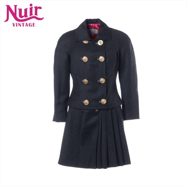 【大幅値下げ！】 ヴェルサーチ VERSACE セットアップ ウール スカート ライオン ボタン 3...