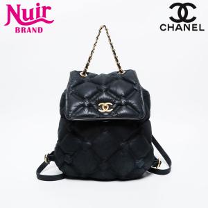 シャネル CHANEL リュック・デイパック バブル 23番台 レザー マトラッセ 2016-2017 ブラック【中古】