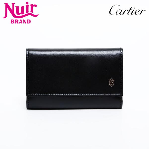 カルティエ CARTIER キーケース レザー パシャ ブラック