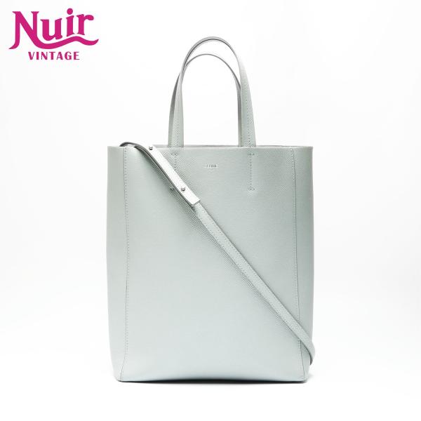 セリーヌ CELINE ハンドバッグ カバ レザー 2way スモール グレー【中古】