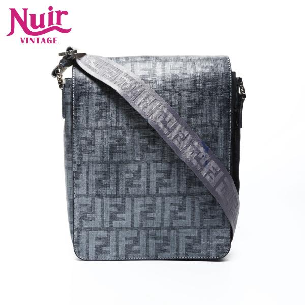 フェンディ FENDI ショルダーバッグ ズッカ PVC グレー【中古】