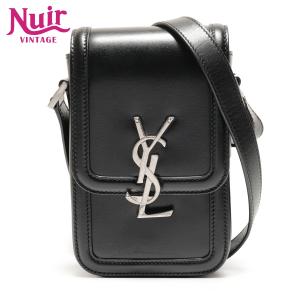 イヴ・サンローラン YVES SAINT LAURENT ショルダーバッグ ソルフェリーノ ミニ レザー ブラック【中古】