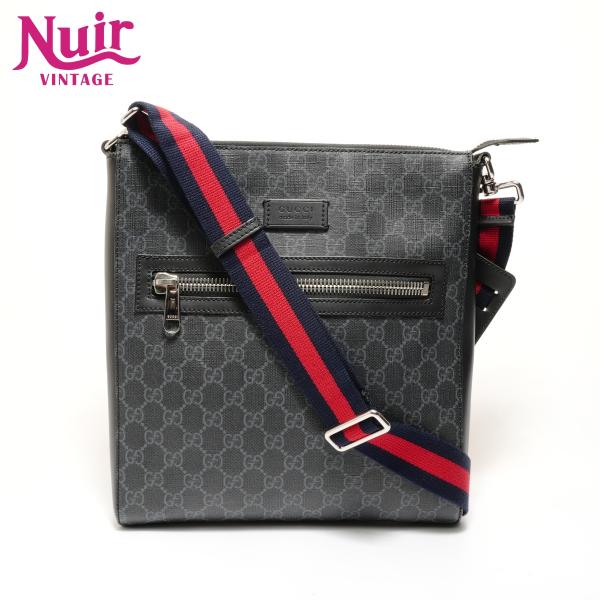 グッチ GUCCI ショルダーバッグ GGスプリーム PVC シェリー ブラック【中古】