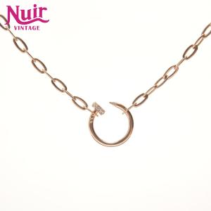 カルティエ CARTIER ネックレス ジュストアンクルダイヤ Au750 ピンクゴールド ゴールド【中古】