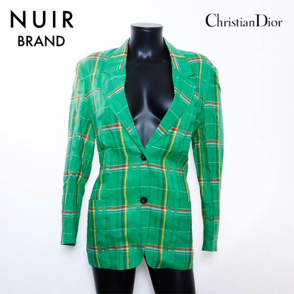 クリスチャンディオール Christian Dior ジャケット 100%麻 グリーン