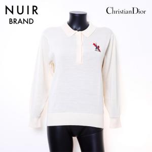 クリスチャンディオール Christian Dior ポロシャツ Size:M ロゴ アイボリー｜penguin-vintage