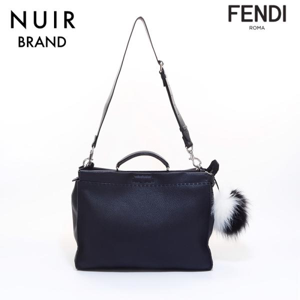 フェンディ FENDI トートバッグ 2way モンスターピーカブー モンスターチャーム付き ブラッ...