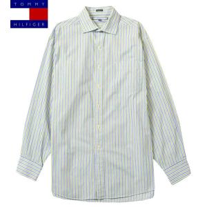 ビッグサイズ TOMMY HILFIGER トミーヒルフィガー 長袖シャツ ストライプ柄 XL相当｜penguintripper2