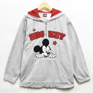 古着 Desigual デシグアル DISNEY ディズニー コラボ ミッキーマウス 長袖 スウェットパーカー S オレンジ レディース Desigual（デシグアル） DISNEY ディズニー コラボ ミッキーマウス