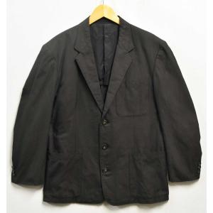 Y's for men Yohji Yamamoto コットン ヘリンボーン柄 テーラードジャケット 3つボタン ダークブラウン M(27911｜penguintripper2