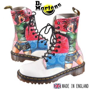 美品ドクターマーチン8ホールブーツ UK4 Dr.Martens（ドクターマーチン） 8ホールブーツ ピンク 型押し模様