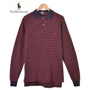 【希少】 90'sラルフローレン ポロシャツ ボーダー レアカラー ヴィンテージ 90s〜古着 RalphLauren ラルフローレン ポロシャツ ボーダー柄