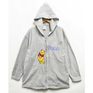 ディズニー WINNIE THE POOH くまのプーさん フリースパーカ フルジップ ライトグレー レディース3XL(22676｜penguintripper