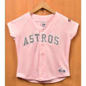 USA製 Majestic  05年ワールドシリーズ MLB ヒューストン・アストロズ ベースボールシャツ レディースS(37321｜penguintripper