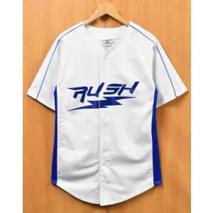 USA製 TEAM WORK ATHLETIC APPAREL ベースボールシャツ ナンバリング ユニフォーム ホワイト M(37342